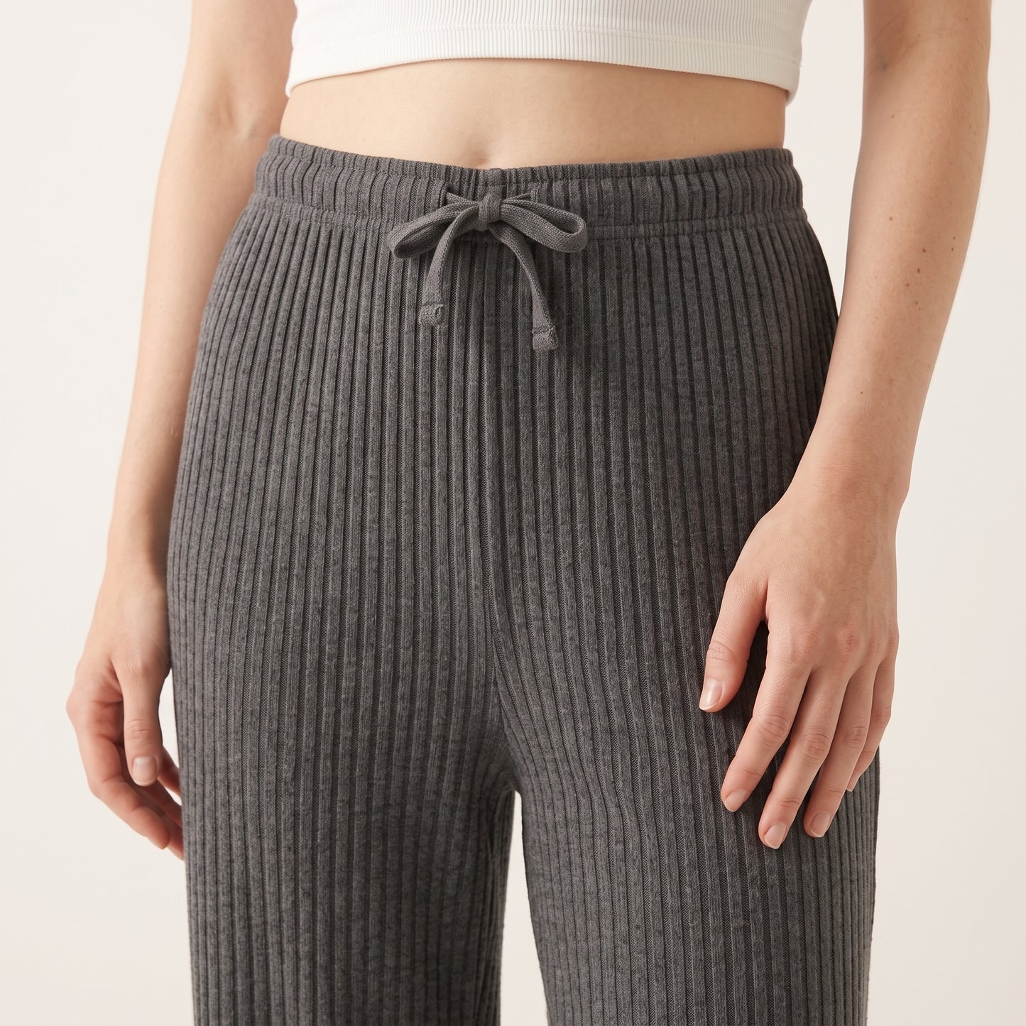 Kadın Tek Beden (S-XXL) Fitilli Raporlu Eşofman, Gündelik Pijama